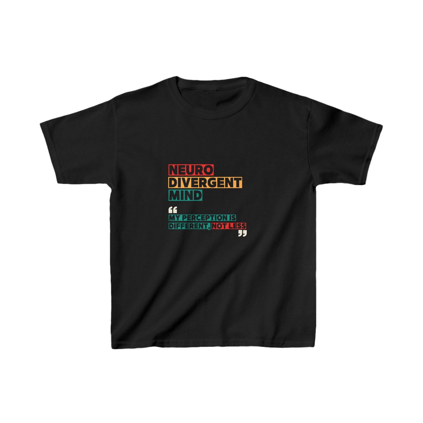 Neurodiversity Awareness: Different, Not Less Kids Cotton T-shirt