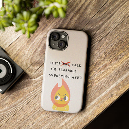 Let's Not Talk Overstimulated Phone Cover Neurodiversity